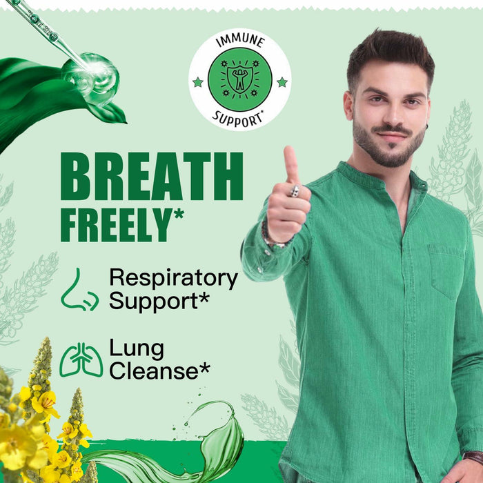 BestBy03/26 ElevateLife Mullein Drops Lung Cleanse Vegan Liquid Tincture 4oz by Deal US
