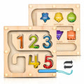Montessori Magnetic Maze Board Wooden Puzzle Educational Toy Double Maze M by Deal US