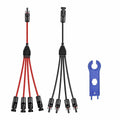 Daohaodeli Solar Connectors 30A 12AWG 1-to-4 Y Branch Adapter Cable Pair by Deal US