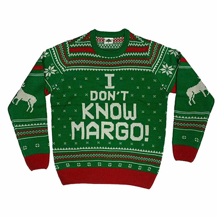 Oh My Sweater I Don't Know Margo Ugly Christmas Sweater Green Size 3XL by Deal US