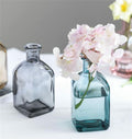 SHUILING Clear Bud Glass Vases 2 Sets Small Colorful Flower Vases Green by Deal US