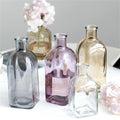 SHUILING Clear Bud Glass Vases 2 Sets Small Colorful Flower Vases Green by Deal US