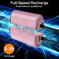 Rechargeable Hand Warmers 2 Pack 10000mAh Magnetic 3-Level Pink Power Bank by Deal US