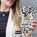 WAZONE Heifer Tumbler Cup Leopard Cow Stainless Steel 20oz Travel Mug by Deal US