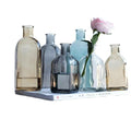SHUILING Clear Bud Glass Vases 2 Sets Small Colorful Flower Vases Green by Deal US