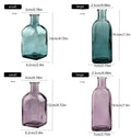 SHUILING Clear Bud Glass Vases 2 Sets Small Colorful Flower Vases Green by Deal US