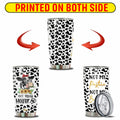 WAZONE Heifer Tumbler Cup Leopard Cow Stainless Steel 20oz Travel Mug by Deal US