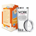 NewEleven 20 Oz Stainless Steel Tumbler Work Bestie White Coworker Gift by Deal US