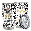WAZONE Heifer Tumbler Cup Leopard Cow Stainless Steel 20oz Travel Mug by Deal US
