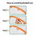 2 Pack Red White Basketball Net 12 Loops Polyester All Weather Durable by Deal US