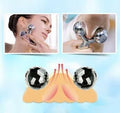 Rikss 3D Roller Face Massager Jade Skin Tightening Lifting Tool Silver by Deal US