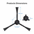 BPMIO Replacement Side Brush B20 Robot Vacuum Mop Combo 4pcs by Deal US
