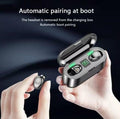 Generic Mini F9 TWS Bluetooth Earphones IPX5 Waterproof Touch Black by Deal US