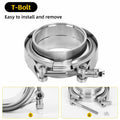 ZEHCLP V Band Clamp 304 Stainless Steel Butt Joint 2.0 inch Silver 2 pcs by Deal US