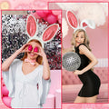 IGMaryBox 2PCS Bunny Ears Headband Plush Hairbands Pink 1 count by Deal US