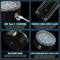 Hydrogen Water Bottle Generator Portable with Infuser 3 Min Electrolysis Black by Deal US
