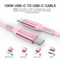 Awnuwuy USB C to USB C Cable 100W Fast Charging Pink 6.6ft 3-Pack by Deal US