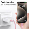 Awnuwuy USB C to USB C Cable 100W Fast Charging Pink 6.6ft 3-Pack by Deal US