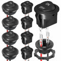 XMSILIMEIG Round Rocker Switch AC 125V 10A Waterproof Toggle 8 Pack Black by Deal US