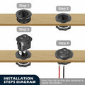 XMSILIMEIG Round Rocker Switch AC 125V 10A Waterproof Toggle 8 Pack Black by Deal US