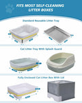 KONE 45 Count Litter Box Liners Drawstring Leak-Proof Thick Durable Bags by Deal US