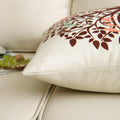 Awowee Flax Throw Pillow Cover Blue Winter Landscape 16x16 Cotton Linen by Deal US