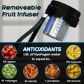 Hydrogen Water Bottle Generator Portable with Infuser 3 Min Electrolysis Black by Deal US