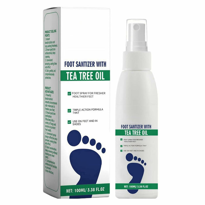 Generic Foot Sanitizer Spray with Tea Tree Oil Clear 1PCS by Deal US