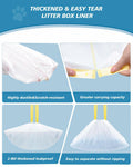 KONE 45 Count Litter Box Liners Drawstring Leak-Proof Thick Durable Bags by Deal US