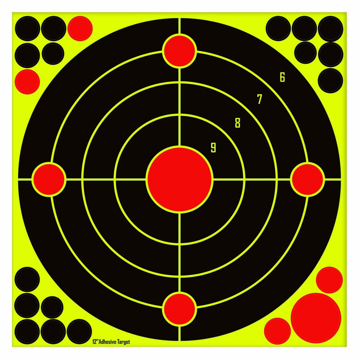 PTPHJEG Silhouette Splatter Targets 12x12 inch Fluorescent Yellow 10 Pack by Deal US