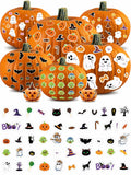 Eaasty Halloween Pumpkin Decorating Stickers 12 Sheets Multicolor Fall by Deal US