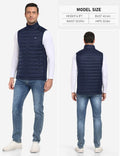 MoFiz Men's Puffer Vest Jacket Windbreak Zipper Sleeveless Navy Size 3X-Large by Deal US