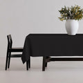 Horaldaily Black 60x84in Rectangular Stain Resistant Polyester Tablecloth by Deal US