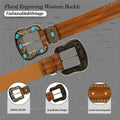 NociHah Adjustable Vintage Western Leather Belt Brown Waist 28-38 by Deal US