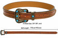 NociHah Adjustable Vintage Western Leather Belt Brown Waist 28-38 by Deal US