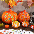 Eaasty Halloween Pumpkin Decorating Stickers 12 Sheets Multicolor Fall by Deal US