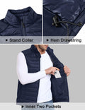 MoFiz Men's Puffer Vest Jacket Windbreak Zipper Sleeveless Navy Size 3X-Large by Deal US