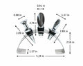 Lutong Brass Wine Bottle Stopper Set with Stainless Steel Pourer & Stand 4pcs by Deal US