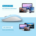 JOYACCESS Bluetooth 2.4G Wireless Mouse Dual Mode USB Blue by Deal US