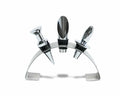 Lutong Brass Wine Bottle Stopper Set with Stainless Steel Pourer & Stand 4pcs by Deal US