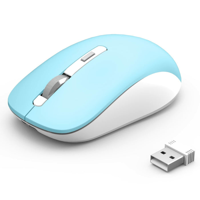 JOYACCESS Bluetooth 2.4G Wireless Mouse Dual Mode USB Blue by Deal US