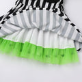 IDOPIP Toddler Girls Black White Striped Dress with Headband & Belt 4-5Y by Deal US