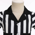 IDOPIP Toddler Girls Black White Striped Dress with Headband & Belt 4-5Y by Deal US