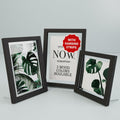 Latile Floating Picture Frames 3 Pc Glass Large Square Black UV Protection by Deal US