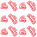 Alemaky 12 Pack Pink Square Rectangle Hair Claw Clips Non-slip Matte OPEN BOX by Deal US