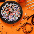 Suncalla 7108 Pcs Halloween Polymer Clay Beads Kit 6mm Orange Black 20 Strings by Deal US