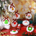 PullCrease 30pcs Blank Matte White Buffalo Plaid Christmas Ornaments Gold Rope by Deal US
