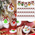 PullCrease 30pcs Blank Matte White Buffalo Plaid Christmas Ornaments Gold Rope by Deal US