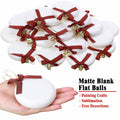 PullCrease 30pcs Blank Matte White Buffalo Plaid Christmas Ornaments Gold Rope by Deal US