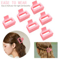 Alemaky 12 Pack Pink Square Rectangle Hair Claw Clips Non-slip Matte OPEN BOX by Deal US